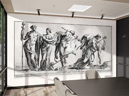 Druk ścienny i wydrukowany obraz antyczny. Obraz na całą ścianę do salonu.