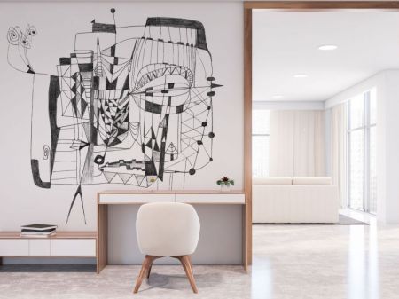 Druk na ścianie mural